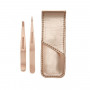 Набор пинцетов для бровей Tweezerman Petite Tweeze Set Rose Gold (3 предмета)